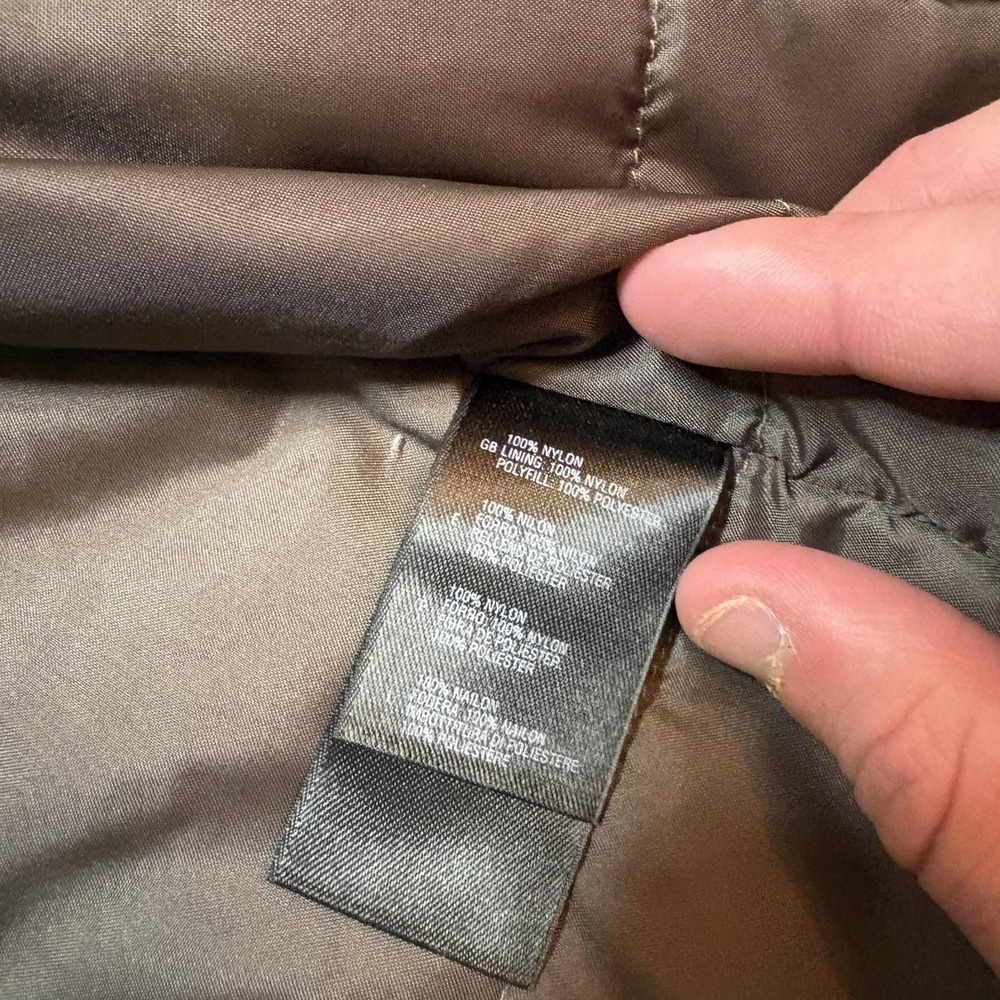 The North Face Puffer Jacket Womens Large Brown Nylon Insulated Full Zip Outdoor - Picture 8 of 11